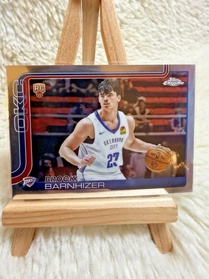 Topps Chrome 2025 NBA #295 Brooks Barnhizer Oklahoma City Thunder OKC Rookie RC