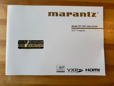 MARANTZ VP-15S1 USER GUIDE - ORIGINAL