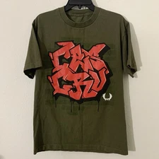 Ces Cru Shirt Men’s Small Hiphop Band Tee Olive Drab Green Double Sided