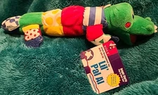 NOS 1997 - Kids II - MY LIL PAL AL - Plush RATTLE - Alligator Crinkle - Vintage 