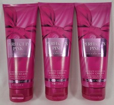 Bath Body Works PERFECT IN PINK Ultra Shea Hydration Body Cream 8 oz Lot of 3