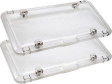 Premium Clear License Plate Covers 2-Pack incl Stainless Steel Screws Dur...