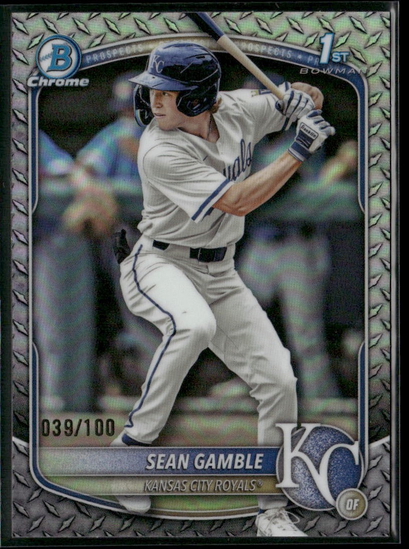 2025 Bowman Draft Chrome Sean Gamble Steel Metal /100 1st Prospect #BDC-178