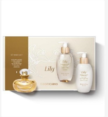 O Boticário Lily 3er Weihnachtsgeschenkbox EDP + Flüssigseife + Duschcreme