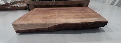 Live Edge Hardwood Charcuterie Board Dark Wood Wavy Grain Rustic Serving Board