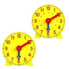 Teaching Clock Early Education Basic Math Development Visual Telling Time Skills