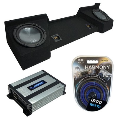 07-13 GMC Sierra Ext Cab Truck Harmony R124 Dual 12'' Sub Box & HA-A400.1 Amp