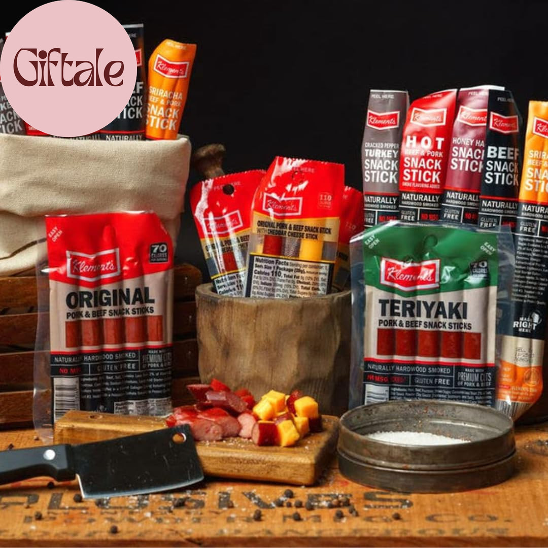 Jerky Gift Basket for Men - 26Pc Jerky Variety Pack of Beef, Pork, Turkey, & Ham