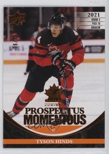 2023 Upper Deck Team Canada Juniors Electric Orange 36/75 Tyson Hinds 16uw