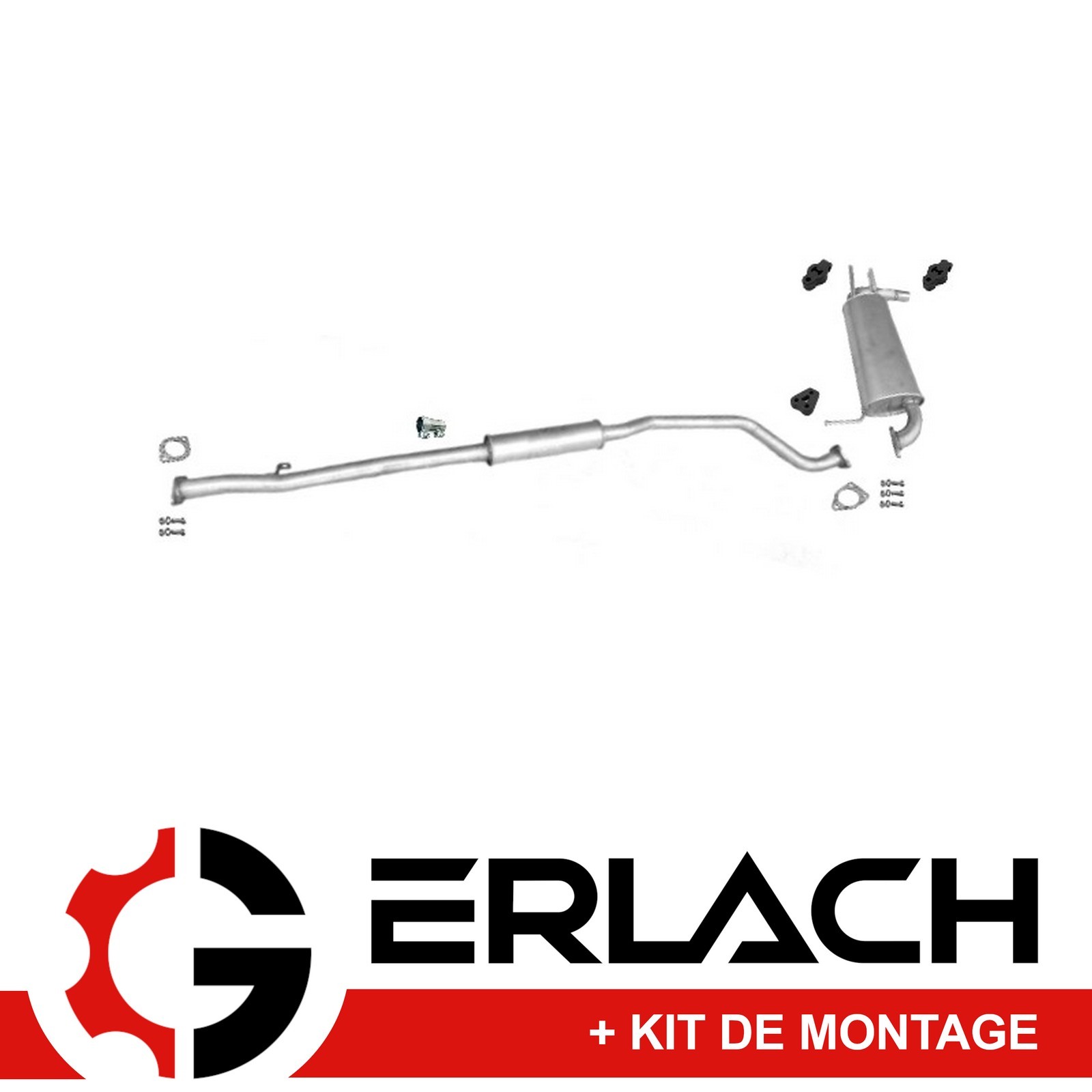 Échappement silencieux Mitsubishi Outlander I 2.0 2.4 4WD silencieux arrière acier