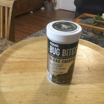 Fluval Bug Bites Algae Crisps Bottom Fish Food 3.52 Oz New Sealed Free Shipping