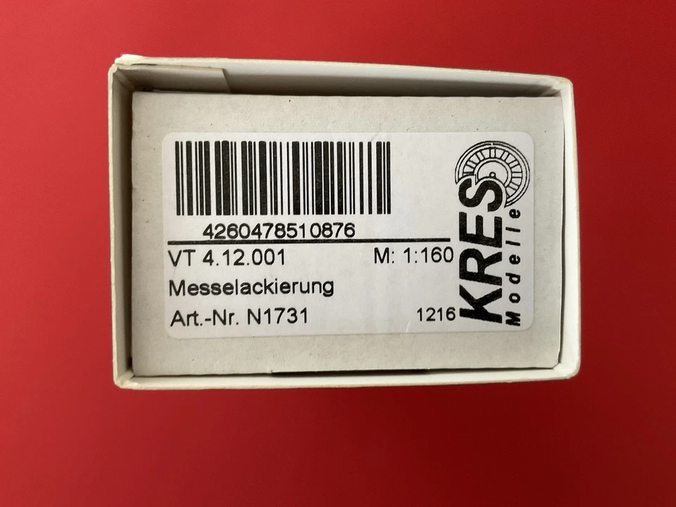 Kres 1731 Triebwagen VT 4.12.01 DR Ep.III „Messelackierung“ unbespielt OVP Top - Bild 3 von 4