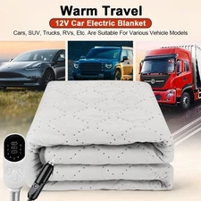 Heated Car Blanket 12V Electric Blanket for Car Truck SUV Portable Heated Throw