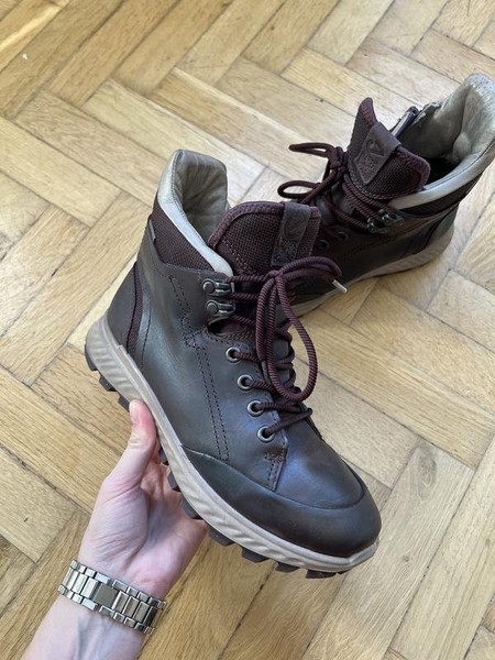 Women Ecco Boots Brown Leather 35