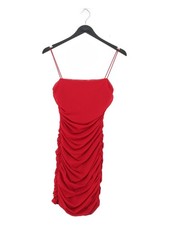 Oh Polly Bodycon Midi Dress UK10 in Red
