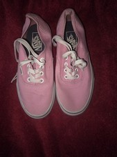 VANS Off The Wall Woman Shoes Size 5  Pink Lace Up Old Skool Classic