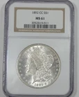 1892-CC Morgan Dollar CERTIFIED NGC MS 61 Carson City Silver Dollar