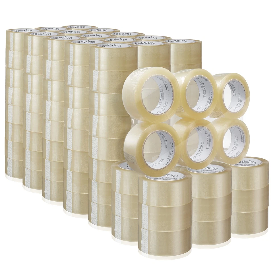 144 Rolls Clear Carton Sealing Packing Tape Shipping - 1.8 mil 2" x 110 Yards - Image 2 of 4
