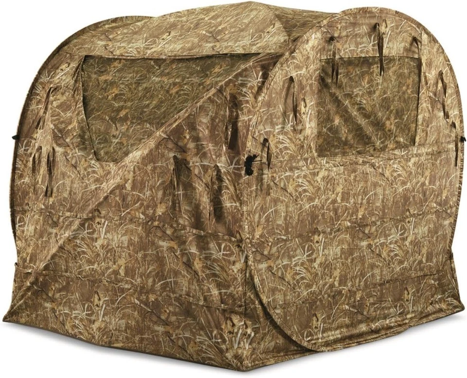 Paca de heno de acero con resorte persiana para tierra de caza 1-2 personas tienda equipo de caza Foto 2 de 4