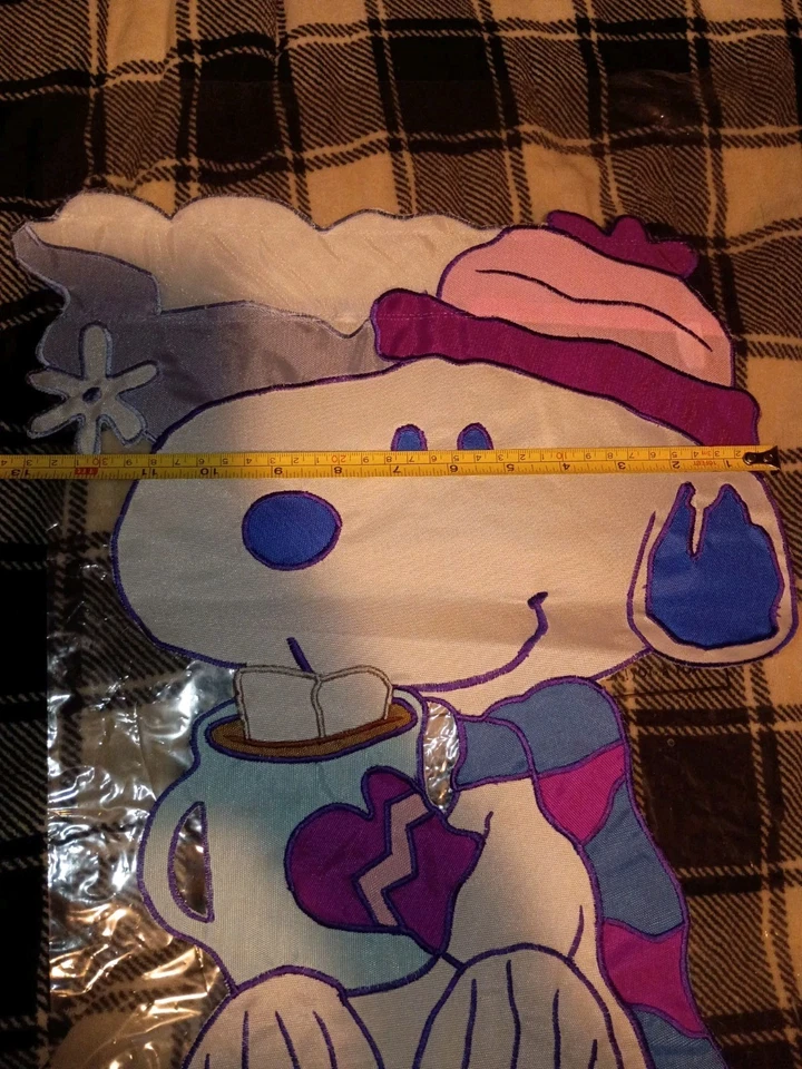 SNOOPY PEANUTS GANG Winter Garden Flag Snoopy With Hot Chocolate  12"x 18"  - Image 4 of 4