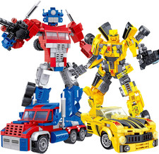 Transforming Building Set, Collectible 2In1 Transformation Robot and Truck Build