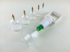6Pack Vacuum Cupping Set Nipple Enlargement Pump Suction Enlarger 3.0-6.6CM Kit