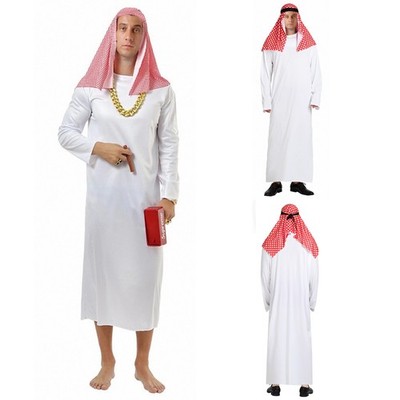 Herren Jumpsuit Sultan Kostüm Overall Robe Dubai Outfits Männer Halloween Rave