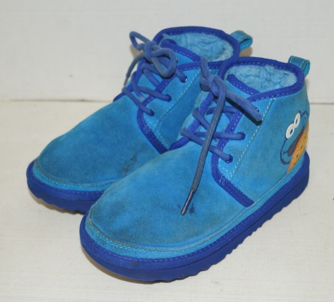 worn blue ugg sneaker boot UNISEX UGG NEUMEL II TASMAN CHUKKA SHOE BOOT BLUE SUEDE WOOL BIG  main image 4