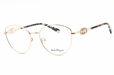 SALVATORE FERRAGAMO SF2220R-712-55 Eyeglasses Frame Size 55mm 18mm 140mm GOLD Wo