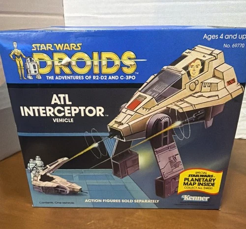 Vintage 1985 Star Wars Rare Droids Atl INTERCEPTOR Unopened Contents Box *147
