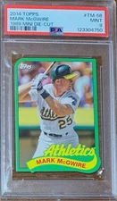 2014 Topps #TM58 Mark McGwire Oakland A's Mini Die Cut PSA 9 Pop 1 one higher