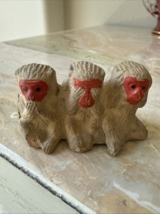 VINTAGE JAPAN 3 MONKEYS  HEAR SEE SPEAK NO EVIL