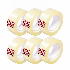 6 Rolls Transparent Tape Refills, Clear Tape, Hand Tearable, 3/4 x 1000 Inches,