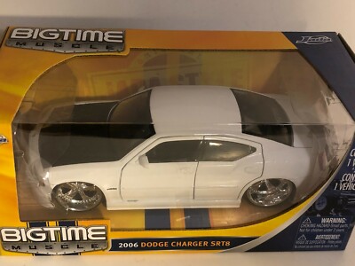 JADA BIGTIME BTM 2006 DODGE CHARGER SRT8 WHITE 1:24 NIB 90796 #91