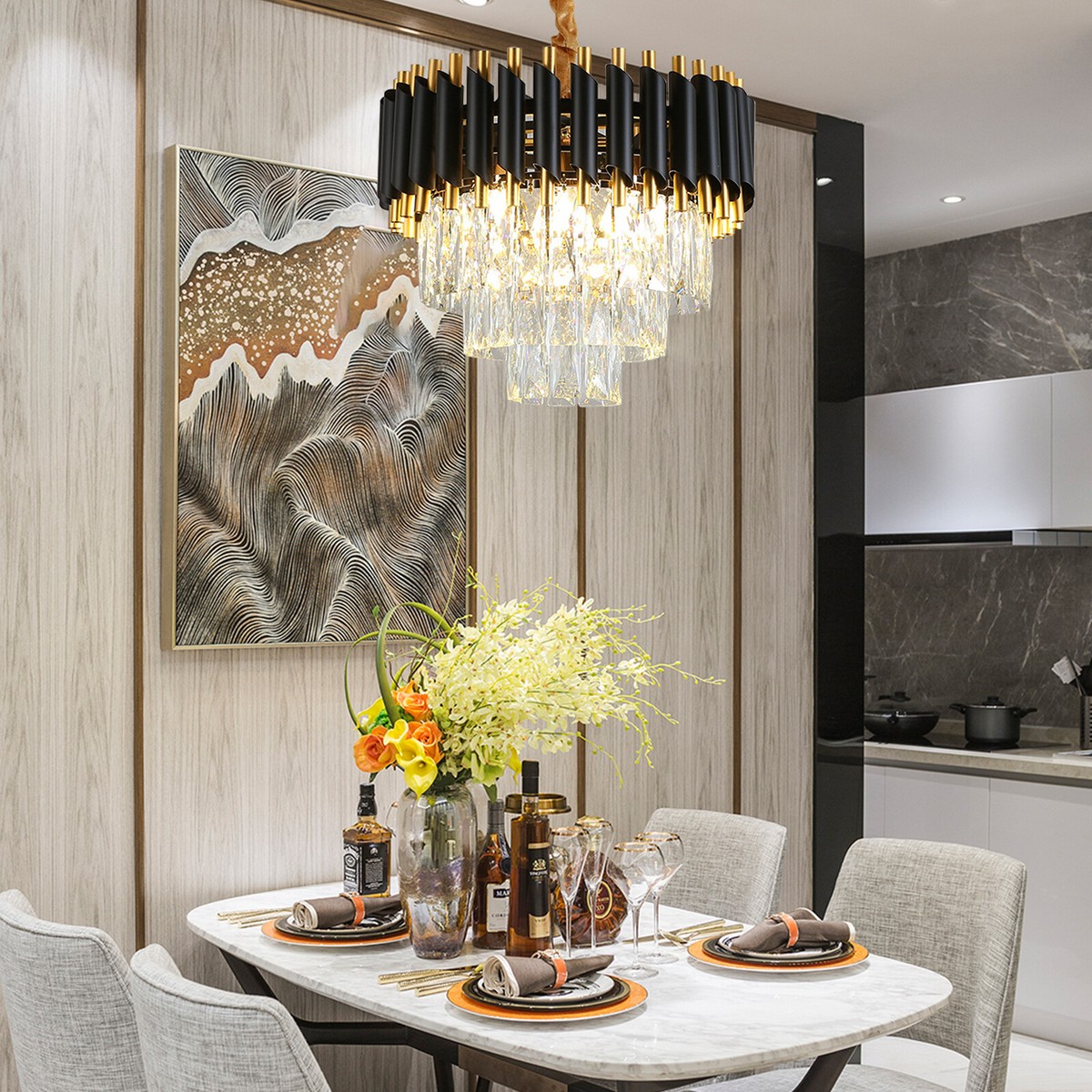 Chandelier Ceiling Saint Mossi Modern K9 Crystal Raindrop