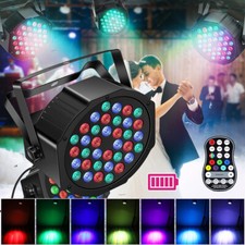 Rechargeable 36 LEDs Par Light RGB Stage Light DMX with Remote Built-in Battery