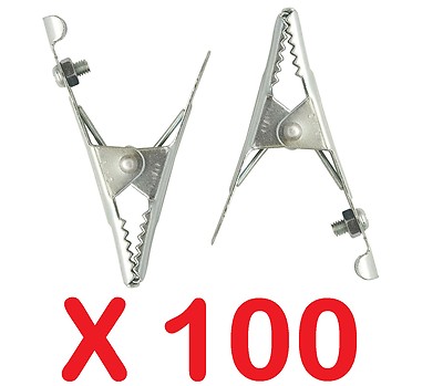 100 x 25 AMP KROKODIL ALLIGATOR CLIPS 25A AKKU LADEGERÄT WOHNWAGEN ELEKTRISCH