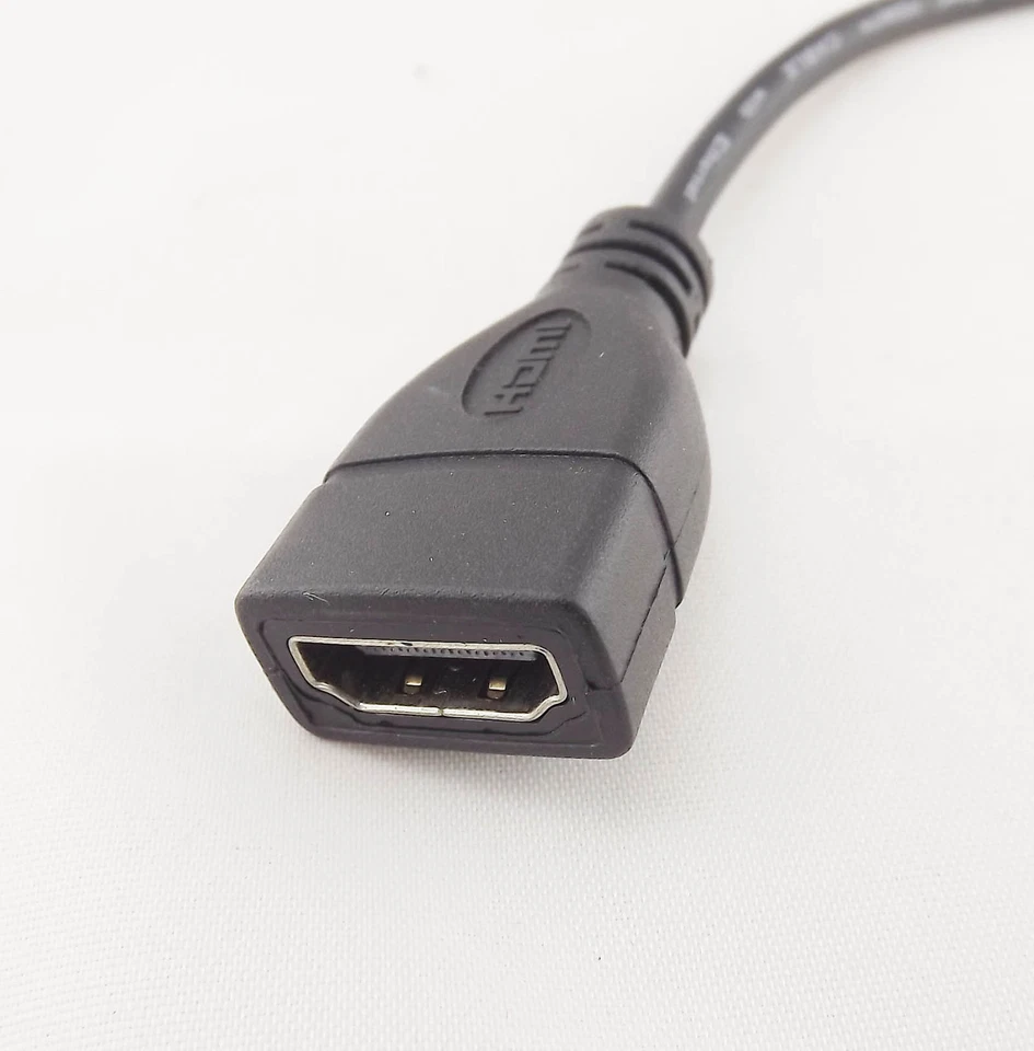 10pcs Right Angle Micro HDMI Male To HDMI Female Adapter Convertor 1080P Cable - Image 4 of 4