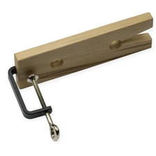 Bench pin & clamp hardwood 7.5" V slot tool jewellery making craft peg jewellers