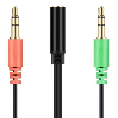 Headphone Splitter Adapter for Computer 3.5mm Female to 2 Dual 3.5mm Male