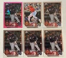 2023 Topps Chrome Oscar Gonzalez RC Lot x1 Pink Debut x4 Base Debut x1 Base