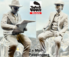 2 x 16mm scale Passengers Garden Railway People Primed 1/19 scale Figures