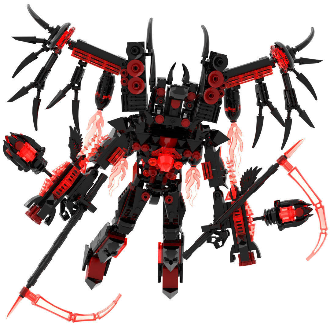 Skibidi Toilet Three-Body Titan Audio King Building Block Model