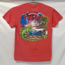 THE HUT - JOHN'S PASS MADEIRA BEACH, FL Vintage Souvenir T-Shirt Coral SMALL