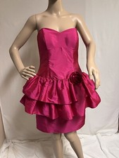 Betsy Adam By Linda Bernell, Ruffled Strapless Pink Dress, Size 8 New With Tag