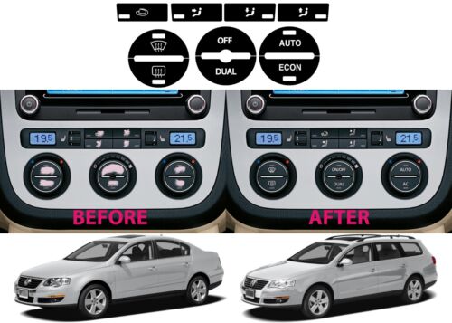Autocollants décalcomanie bouton climatisation réparation pour 2005-2009 Volkswagen Passat neuf - Photo 1/2