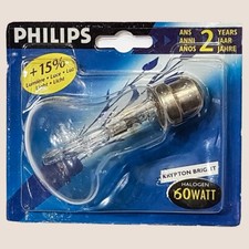 Philips Krypton Halogena 60W 240V B22 BC Clear Halogen 15% Brighter
