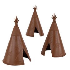 BMC Wild West Plains Indian Teepee Brown Western 1:32 Plastic Playset Accessory