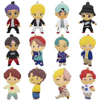 BTS Hanging Ornament Keychain K-Pop Korean Pop Music Mini Flat