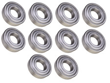  10 Each 1652-ZZ Shielded Radial Ball Bearing 1-1/8 ID X 2-1/2 OD X 5/8 Wide